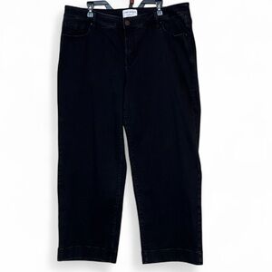 Lane Bryant Flex Magic Waistband Signature Fit Black Wide Leg Jeans Size 20